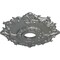Ekena Millwork Riley Ceiling Medallion (Fits Canopies up to 4 5/8"), Hnd-Painted Silver, 18"OD x 3 1/2"ID x 1 1/2"P CM18RLSLS - alternate 2